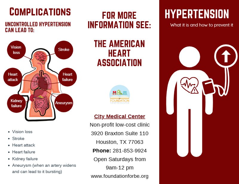 Hypertension Brochure, page 1 of 2