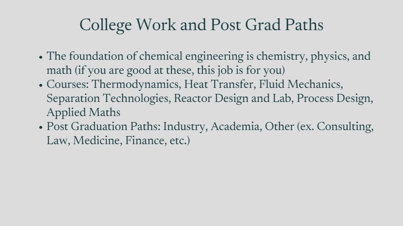 Slide 4: College Work and Post Grad Paths
